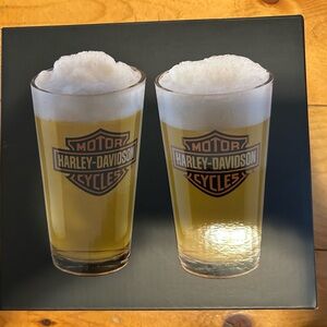 Harley-Davidson Black Pint Glass Set
